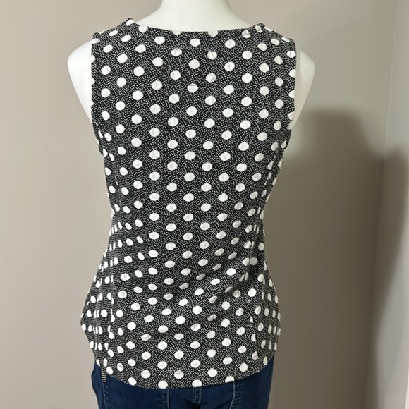 Anthropologie Maeve Polka Dot Jacquard V-Neck Tank Top Sleeveless Size S - Picture 8 of 13